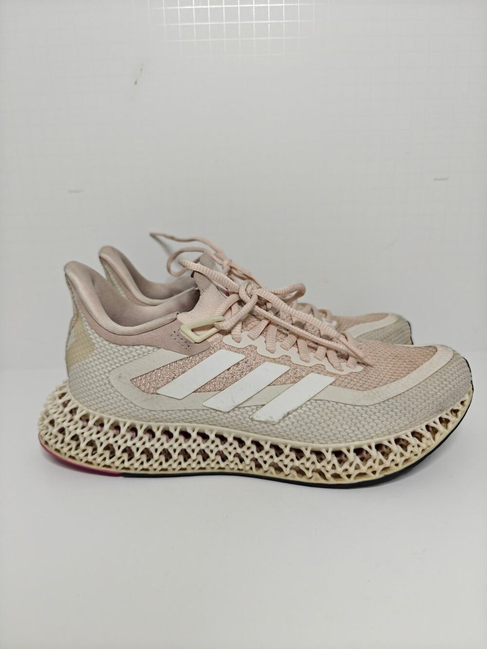 adidas 4DFWD 2 Running Shoes Womens Size 8 Cream Pink White HP7050 Continental